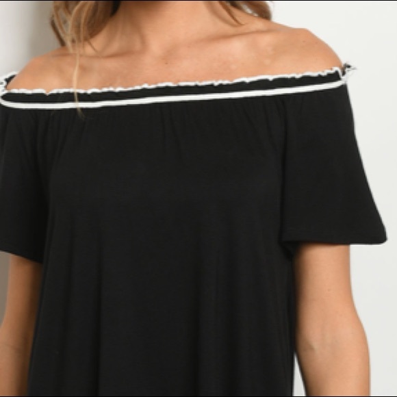Black Off The Shoulder Top - Picture 11 of 11